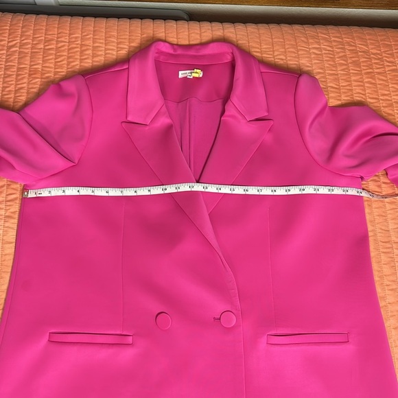 Good American Scuba 2.0 Fuchsia Bright Pink Blazer size 5 or 2XL - Picture 11 of 16